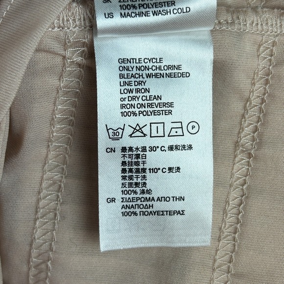 H&M Dress Womens Medium Blush Pink‎ Flapper-Style Tier Ruffle Sleeveless Chiffon - Picture 10 of 10